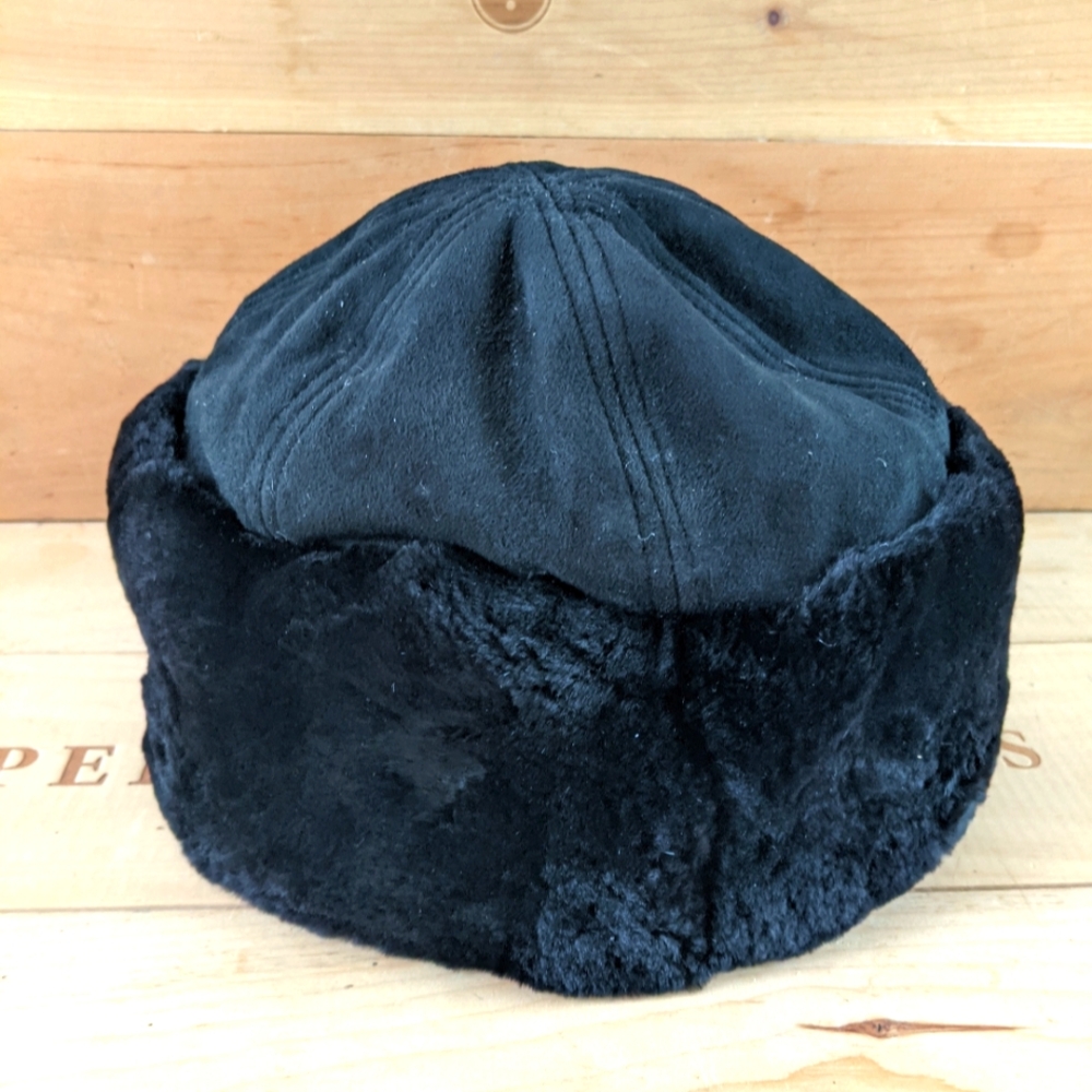 Crowncap Sheared beaver and suede Cloche hat vintage sz L
